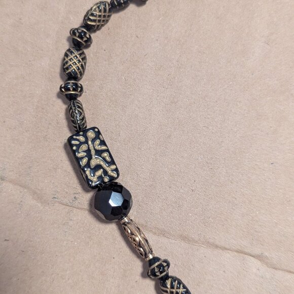 Celestial Moon Face Necklace Handmade Astrology Art Deco Whimsey Goth Choker VTG - Picture 7 of 8